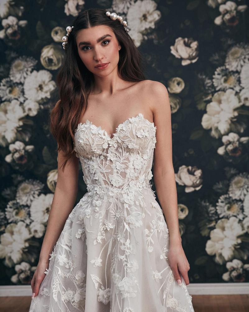 121234 3d lace off the shoulder wedding dress with pockets and a line silhouette3